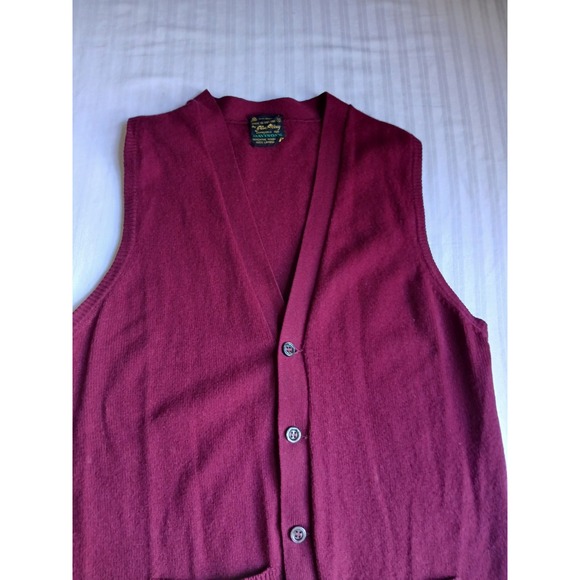 Vintage Glen Abbey Sweater Small Cardigan Vest Lambswool Grandpa Ireland - Picture 2 of 12